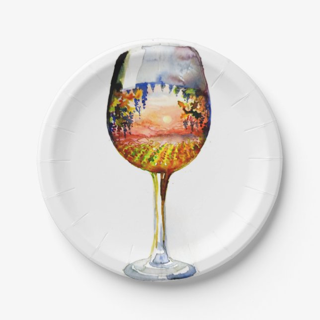The story of wine paper plate (Front)