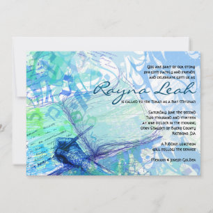 THE STORY WRITER Bar Bat Mitzvah Invitation