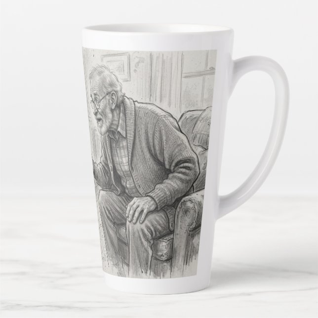The Stoveside Visitor Pencil Sketch Coffee Mug (Right)