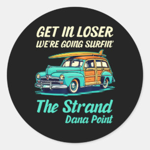 The Strand Beach Surf Dana Point Women Men Vintage Classic Round Sticker
