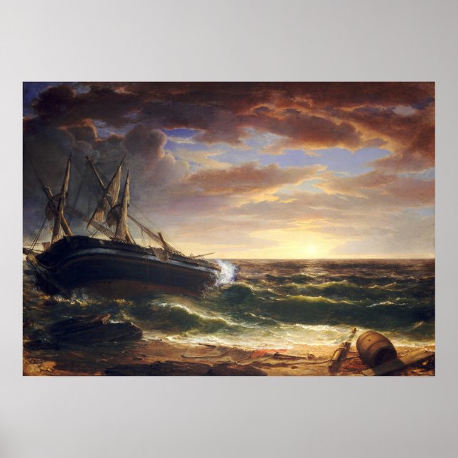 The Stranded Ship - Asher Durand Fine Art Poster (Front)