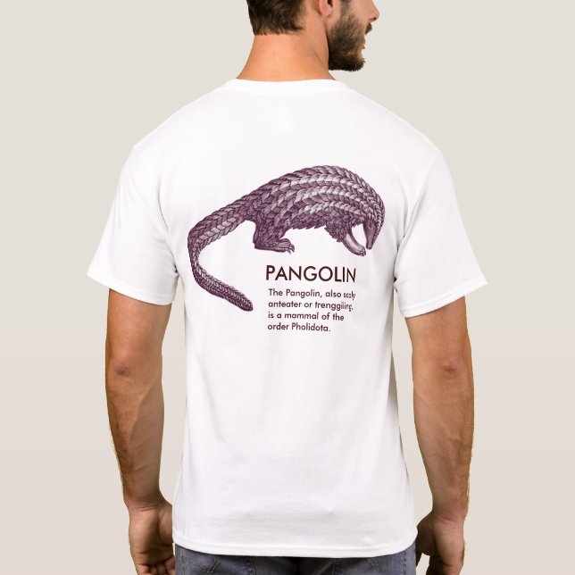The Strange Pangolin, with definition, T-Shirt (Back)