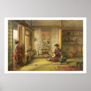 The Stray Shuttlecock (oil on canvas) Poster