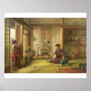 The Stray Shuttlecock (oil on canvas) Poster