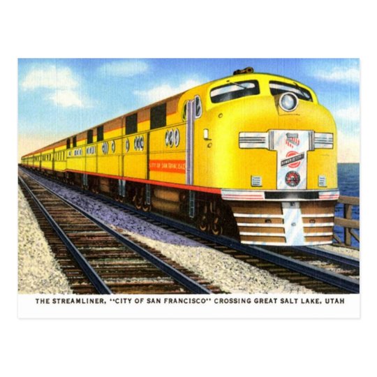 The Streamliner Vintage Postcard