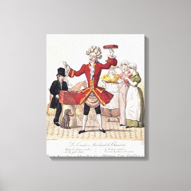 The Street Singer, engraved by Alois Senefelder Canvas Print (Front)