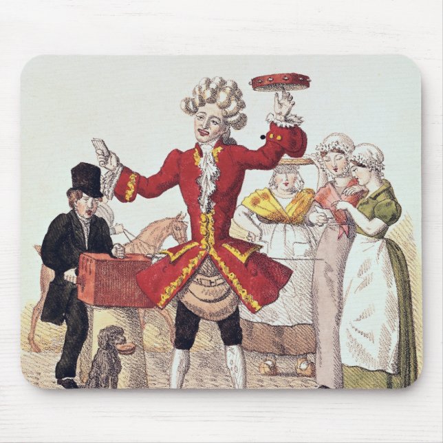 The Street Singer, engraved by Alois Senefelder Mouse Mat (Front)