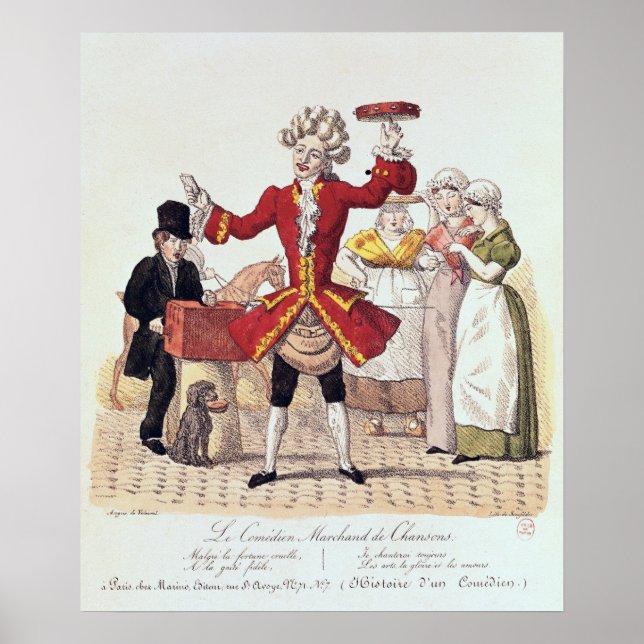 The Street Singer, engraved by Alois Senefelder Poster (Front)