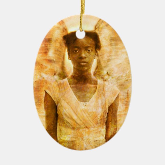 The Strength of Angels Ceramic Tree Decoration (Front)