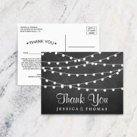 The String Lights On Chalkboard Wedding Collection