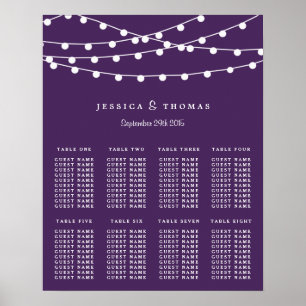 The String Lights On Purple Wedding Collection Poster