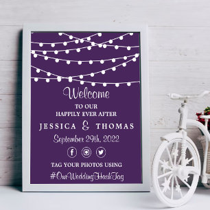 The String Lights On Purple Wedding Collection Poster