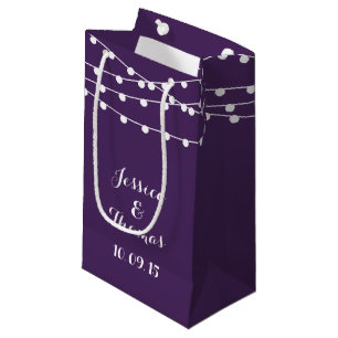 The String Lights On Purple Wedding Collection Small Gift Bag