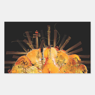 THE STRINGS OF SUNSHINE RECTANGULAR STICKER