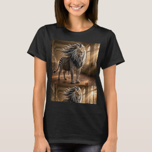 The Striped Scholar Fantasy Lion Zebra Adventure T-Shirt