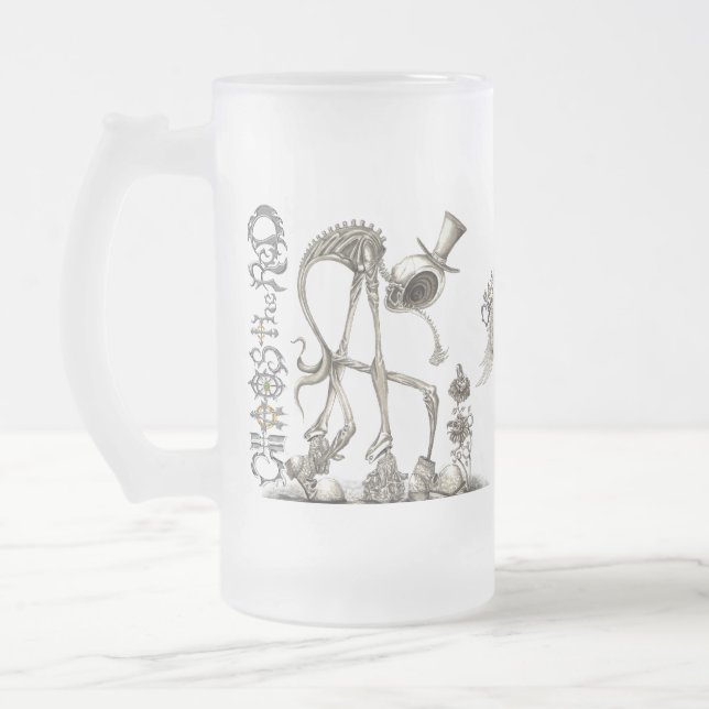 The stroll smoke BG Frosted Glass Beer Mug (Left)