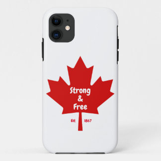 The "Strong and Free" Maple Leaf Tee iPhone 11 Case