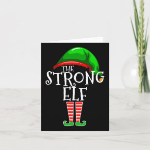 The Strong Elf Family Matching Group Christmas Gif Card
