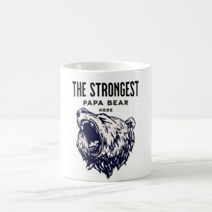 The Strongest Papa Bear, Fathers day Personalise Coffee Mug