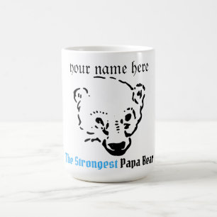 the strongest papa bear, Simple Dad gift Coffee Mug