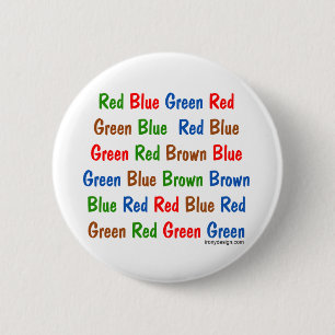The Stroop Test 6 Cm Round Badge