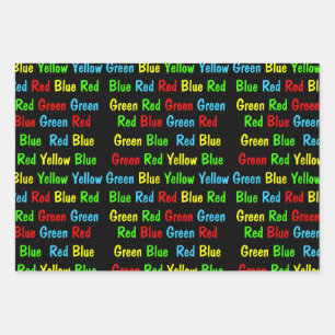 The Stroop Test (Dark) Wrapping Paper Sheet