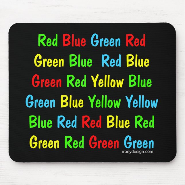 The Stroop Test Mouse Mat (Front)