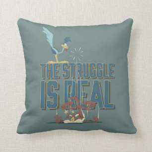 The Struggle Is Real ROAD RUNNER™ & Wile E. Coyote Cushion
