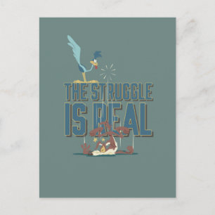 The Struggle Is Real ROAD RUNNER™ & Wile E. Coyote Postcard