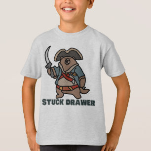 The Stuck Drawer Pirate Bear Adventure Funny T-Shirt