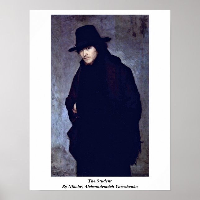 The Student By Nikolay Aleksandrovich Yaroshenko Poster (Front)