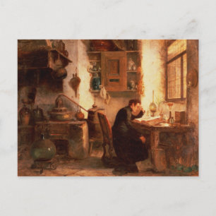 The student of chemistry and pharmacy postcard