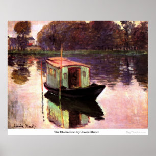 The Studio Boat by Claude Monet Poster