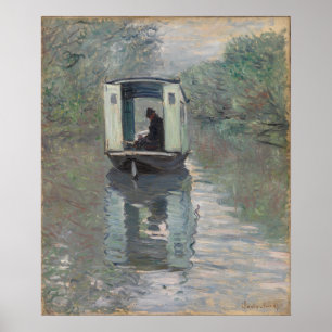 The Studio Boat (Le Bateau-atelier) Claude Monet Poster