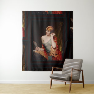 The Studio Mirror by Albert Henry Collings Tapestry