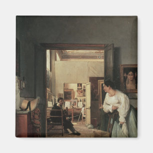 The Studio of Ingres in Rome, 1818 Magnet