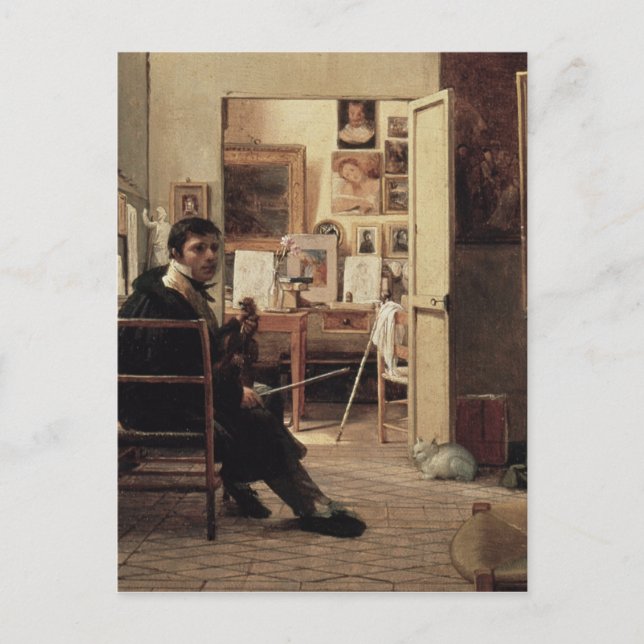 The Studio of Ingres in Rome, 1818 Postcard (Front)