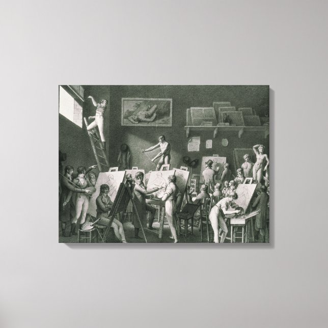 The Studio of Jacques Louis David Canvas Print (Front)