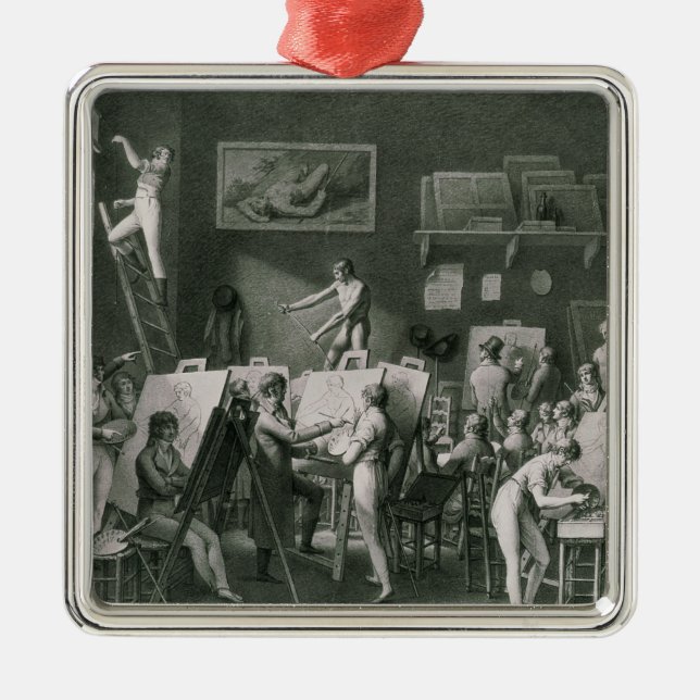 The Studio of Jacques Louis David Metal Tree Decoration (Front)