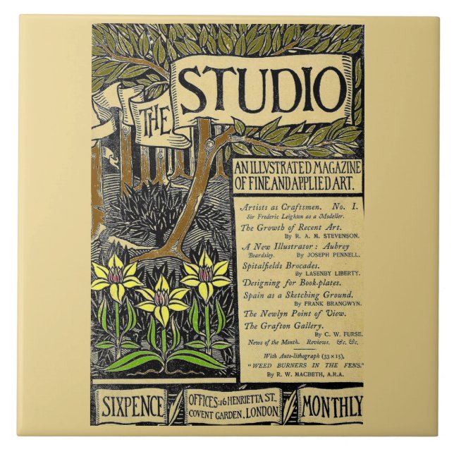 The Studio Vintage Magazine Cover Tile (Front)
