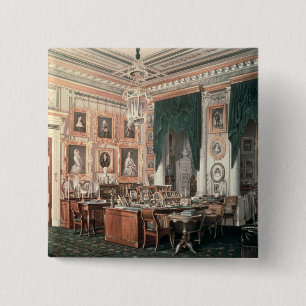 The Study of Alexander III  at Gatchina Palace 15 Cm Square Badge