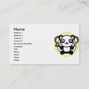 The stuffed toy of the panda business card