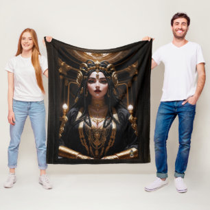 The Stunning Queen Agrathia Niasthus by Xzendor7 Fleece Blanket