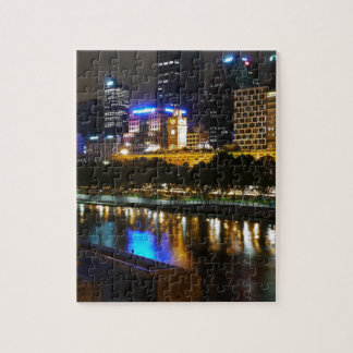 The Stunning Yarra And Melbourne Skyline at Night Jigsaw Puzzle