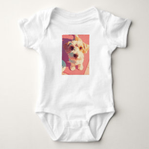 The styles sitting sweatshirt dog baby bodysuit