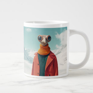 The Stylish Avian Adventurer Large Coffee Mug