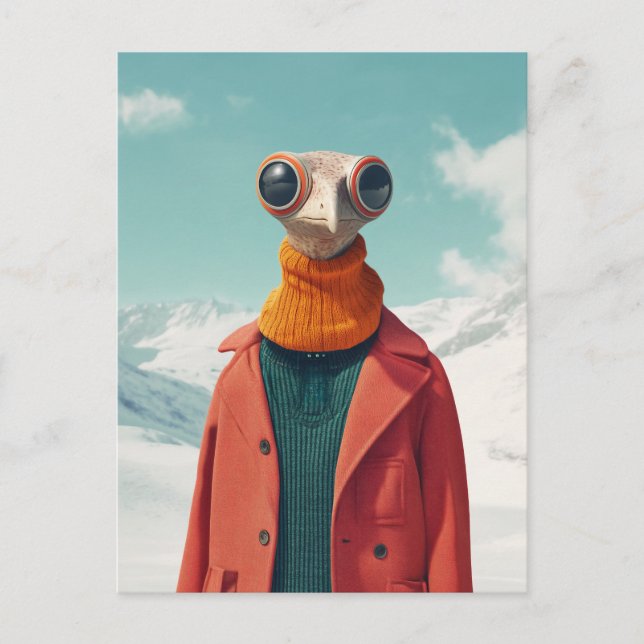 The Stylish Avian Adventurer Postcard (Front)