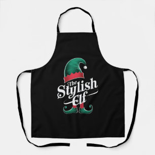 The Stylish Elf Group Matching Family Christmas  Apron