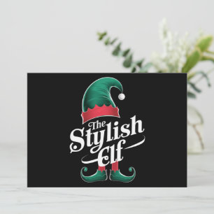 The Stylish Elf Group Matching Family Christmas  Holiday Card