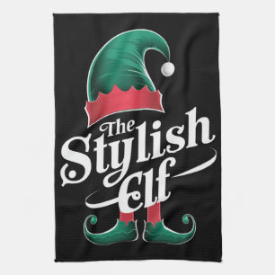 The Stylish Elf Group Matching Family Christmas Tea Towel